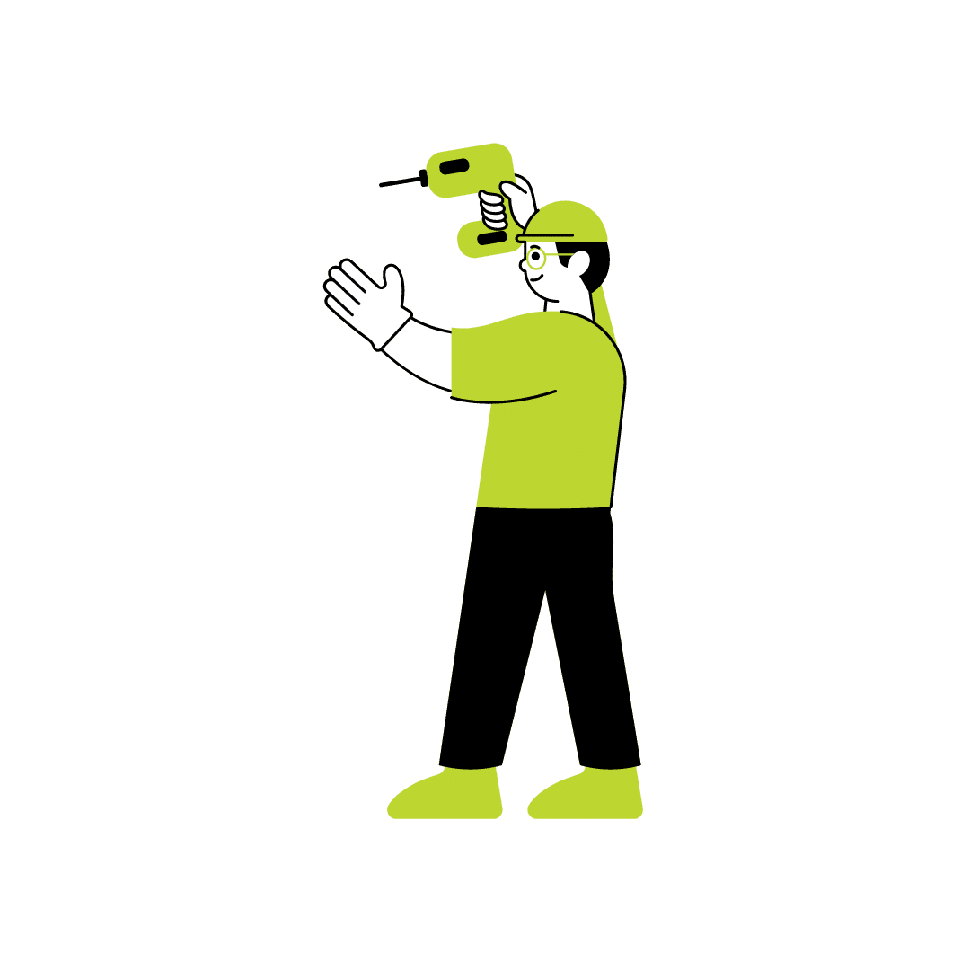 Green Repair Cartoon Icon