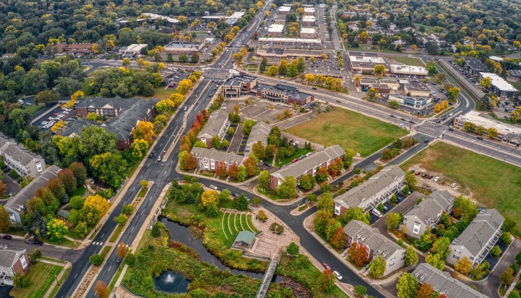 aerial view of brooklyn park minnesota